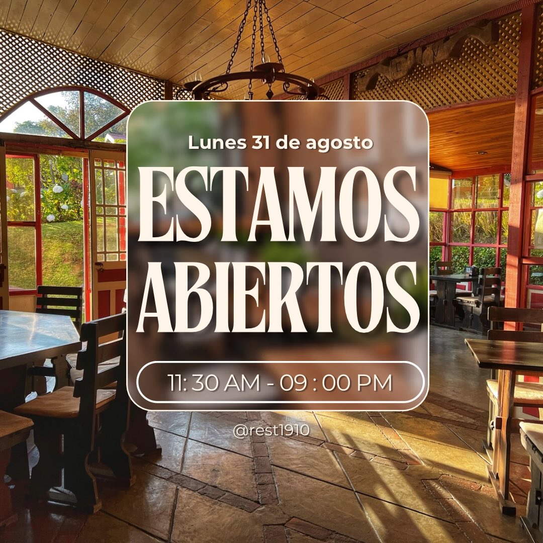 Publicación reciente de Restaurante 1910